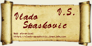 Vlado Spasković vizit kartica